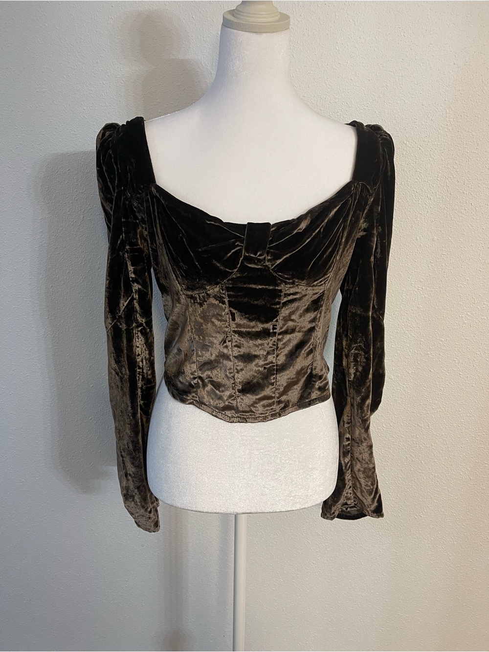 NWOT Free People Velour Crop